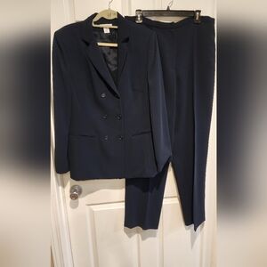 Women's Classic Dark Blue Suit:  Preston and York, Size 14